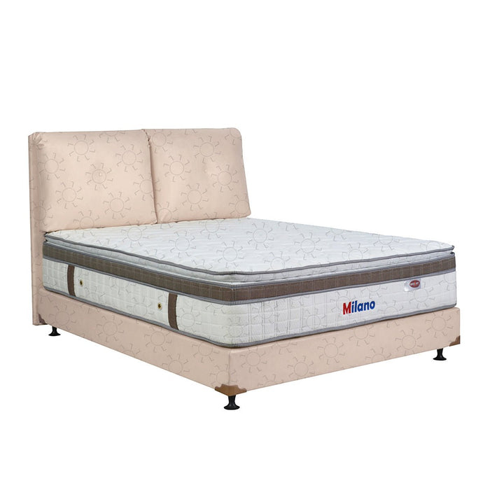 KASUR - SPRINGBED Kasur Springbed Eversoft Milano Latex Spring HB Boston Cream | Fullset Kozo EVERSOFT OSCARLIVING