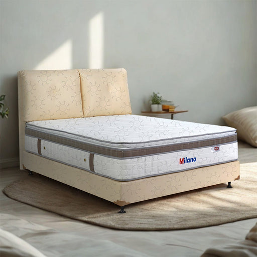 KASUR - SPRINGBED Kasur Springbed Eversoft Milano Latex Spring HB Boston Cream | Fullset Kozo EVERSOFT OSCARLIVING