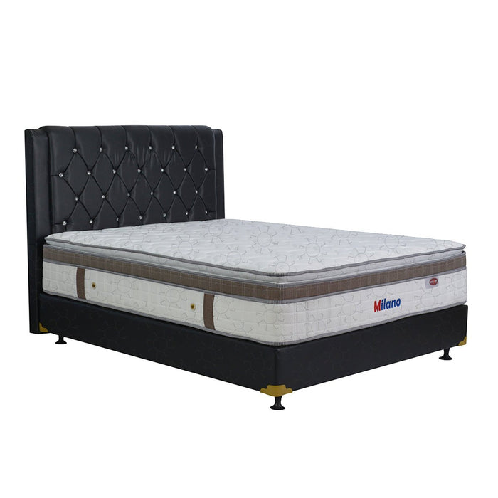 KASUR - SPRINGBED Kasur Springbed Eversoft Milano Latex Spring HB Oxford Premium | Fullset Oreo EVERSOFT OSCARLIVING