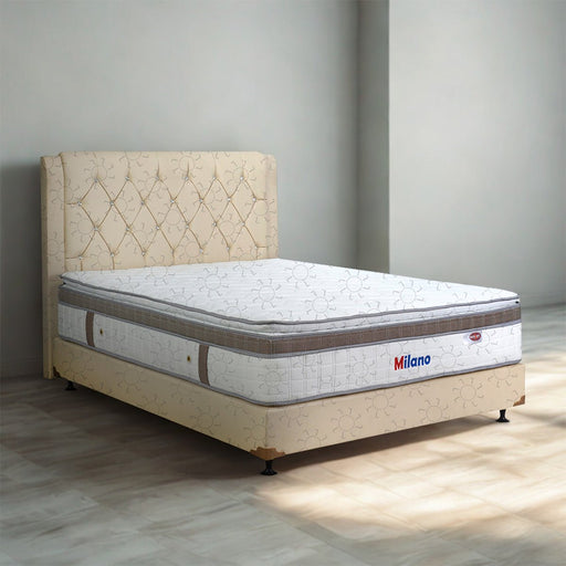 KASUR - SPRINGBED Kasur Springbed Eversoft Milano Latex Spring HB Premium Oxford Cream | Fullset Kozo EVERSOFT OSCARLIVING