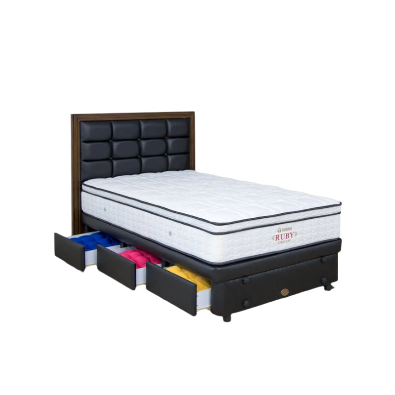 KASUR - SPRINGBED Kasur Springbed Guhdo Ruby Dream Latex | Fullset Metropolis Drawer 3L GUHDO OSCARLIVING