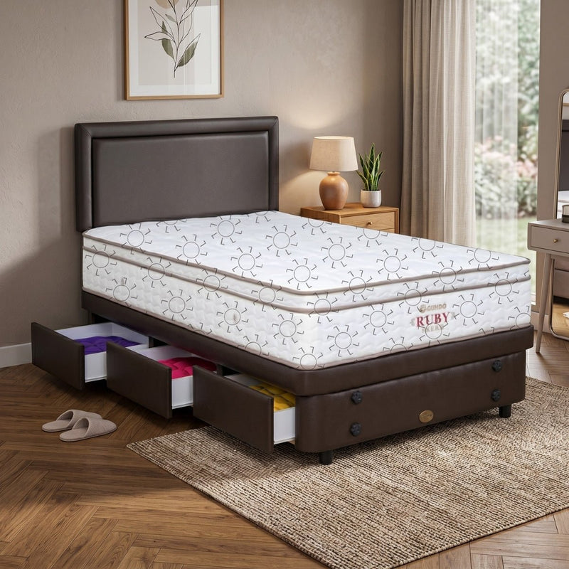 KASUR - SPRINGBED Kasur Springbed Guhdo Ruby Dream Latex | Fullset Prospine Drawer 3L GUHDO OSCARLIVING