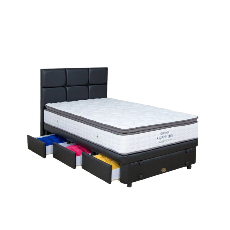 KASUR - SPRINGBED Kasur Springbed Guhdo Sapphire Dream | Fullset Caserta Drawer 3L GUHDO OSCARLIVING