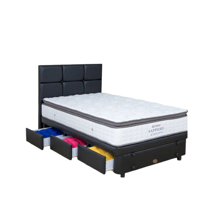 KASUR - SPRINGBED Kasur Springbed Guhdo Sapphire Dream | Fullset Caserta Drawer 3L GUHDO OSCARLIVING