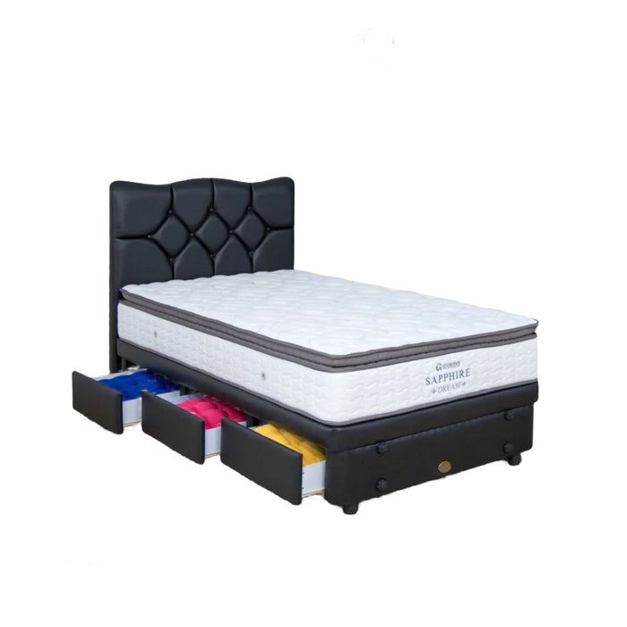 KASUR - SPRINGBED Kasur Springbed Guhdo Sapphire Dream | Fullset Lavela Drawer 3L GUHDO OSCARLIVING