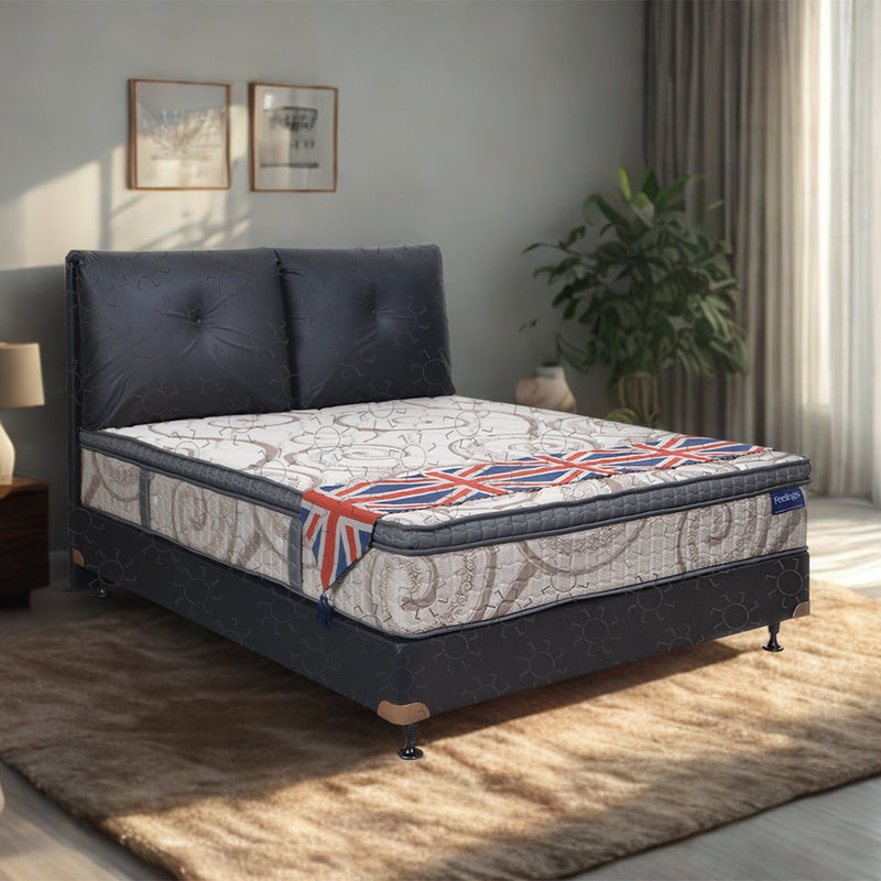 KASUR - SPRINGBED Kasur Springbed Romance Feelings Plushtop HB Boston | Fullset Oreo ROMANCE OSCARLIVING