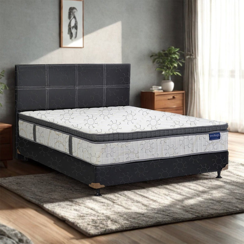 KASUR - SPRINGBED Kasur Springbed Romance Feelings Plushtop HB Elegance | Fullset Oreo ROMANCE OSCARLIVING