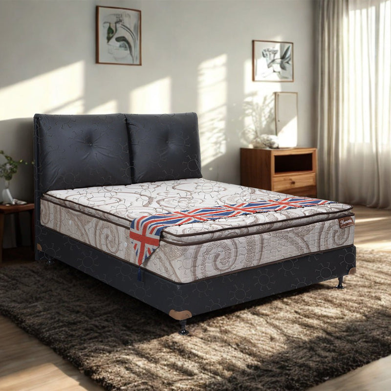 KASUR - SPRINGBED Kasur Springbed Romance Harmonis PillowTop HB Boston | Fullset Oreo ROMANCE OSCARLIVING