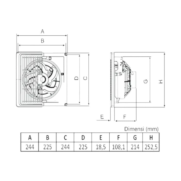 KIPAS EXHAUST Kipas Exhaust KDK Ceiling Exhaust Fan 15TGQ KDK OSCARLIVING