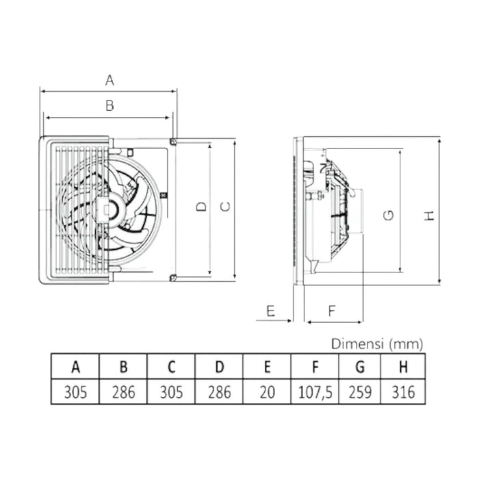 KIPAS EXHAUST Kipas Exhaust KDK Ceiling Exhaust Fan 20TGQ KDK OSCARLIVING