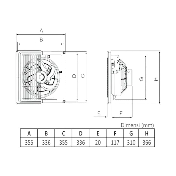 KIPAS EXHAUST Kipas Exhaust KDK Ceiling Exhaust Fan 25TGQ KDK OSCARLIVING