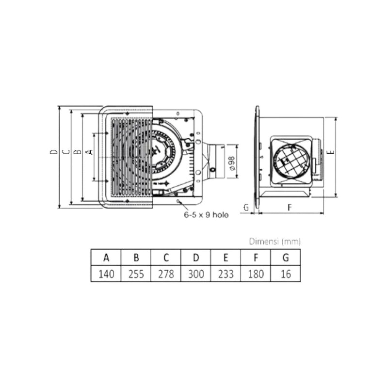 KIPAS VENTILASI Kipas Ventilasi KDK Sirocco Fan 24CHRB KDK OSCARLIVING