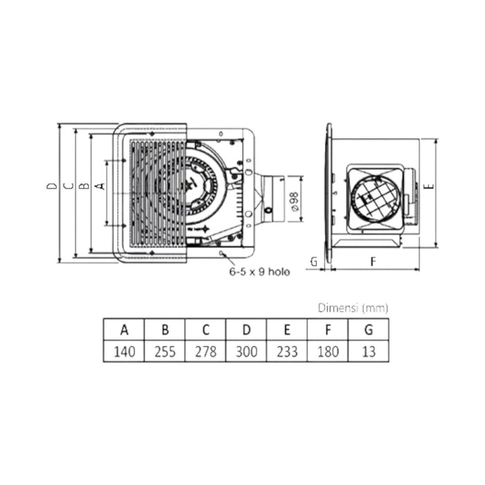 KIPAS VENTILASI Kipas Ventilasi KDK Sirocco Fan 24CUH KDK OSCARLIVING