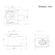 KIPAS VENTILASI Kipas Ventilasi KDK Sirocco Fan 24JRB KDK OSCARLIVING