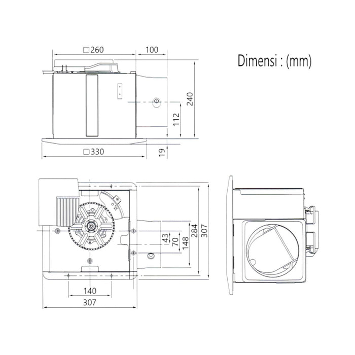 KIPAS VENTILASI Kipas Ventilasi KDK Sirocco Fan 27CHH KDK OSCARLIVING