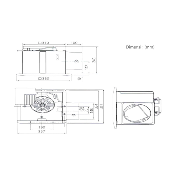 KIPAS VENTILASI Kipas Ventilasi KDK Sirocco Fan 32CDH KDK OSCARLIVING