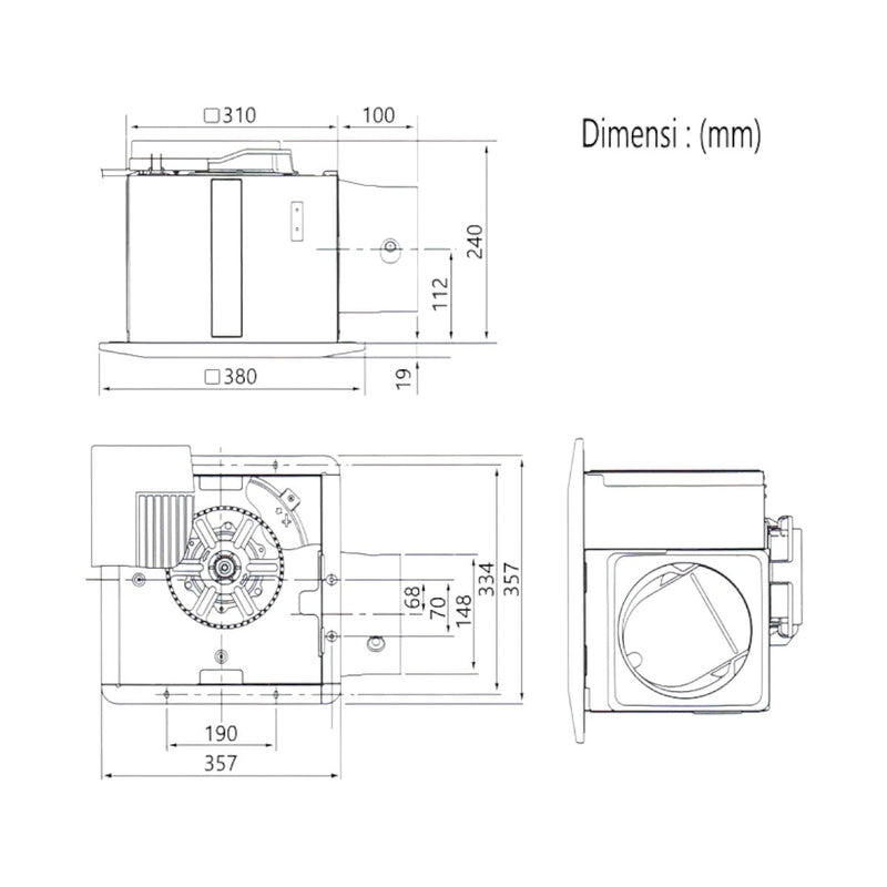 KIPAS VENTILASI Kipas Ventilasi KDK Sirocco Fan 32CHH KDK OSCARLIVING
