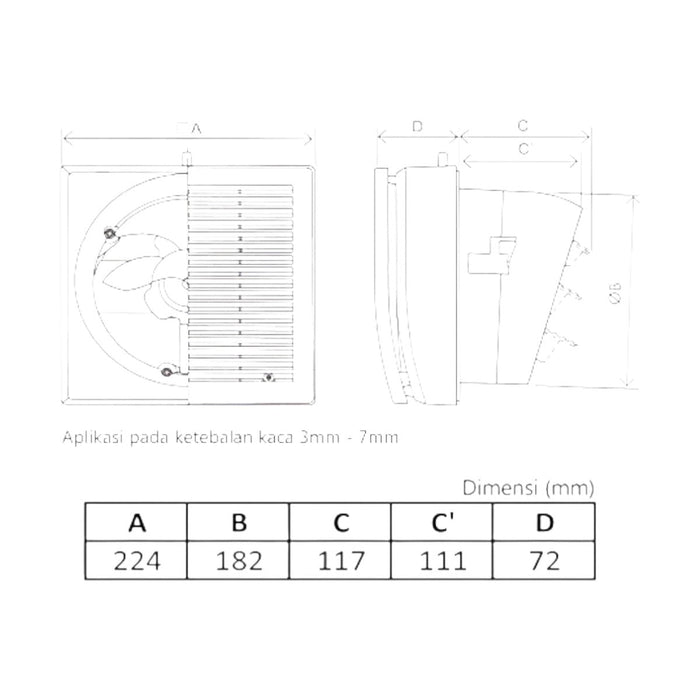 KIPAS VENTILASI Kipas Ventilasi KDK Wall Exhaust Fan 20RLA KDK OSCARLIVING