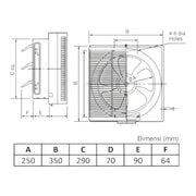KIPAS VENTILASI Kipas Ventilasi KDK Wall Exhaust Fan 25RQN KDK OSCARLIVING