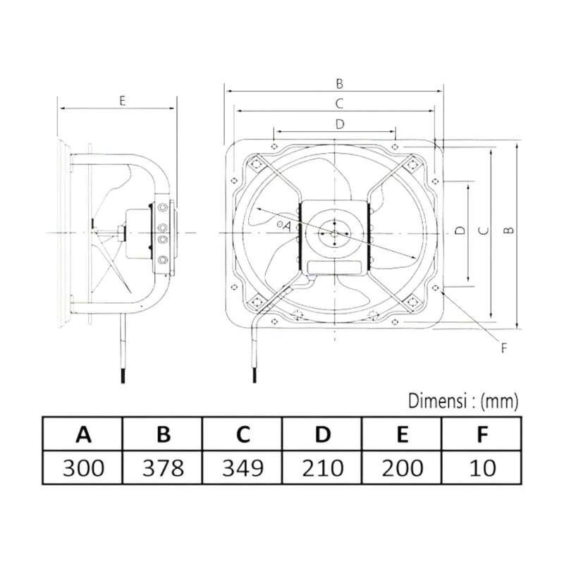 KIPAS VENTILASI Kipas Ventilasi KDK Wall Exhaust Fan 30GSC KDK OSCARLIVING
