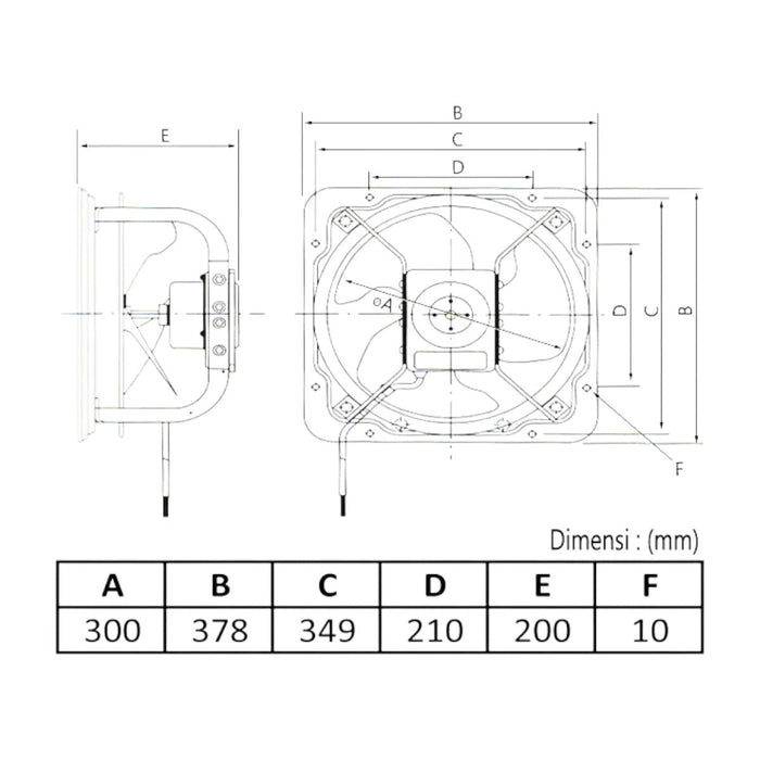 KIPAS VENTILASI Kipas Ventilasi KDK Wall Exhaust Fan 30GSC KDK OSCARLIVING