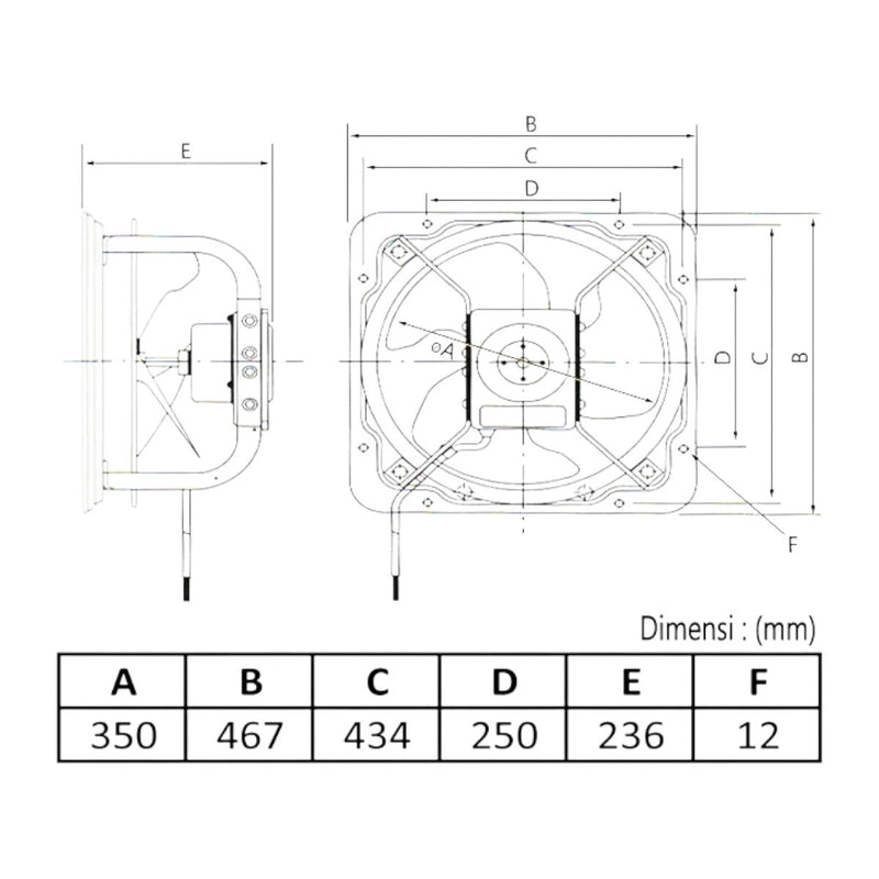 KIPAS VENTILASI Kipas Ventilasi KDK Wall Exhaust Fan 35GSC KDK OSCARLIVING