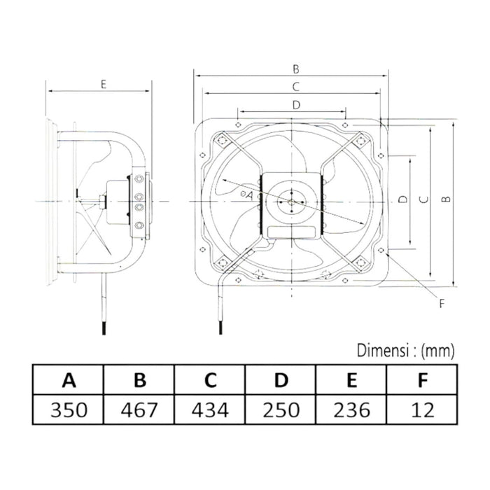 KIPAS VENTILASI Kipas Ventilasi KDK Wall Exhaust Fan 35GSC KDK OSCARLIVING