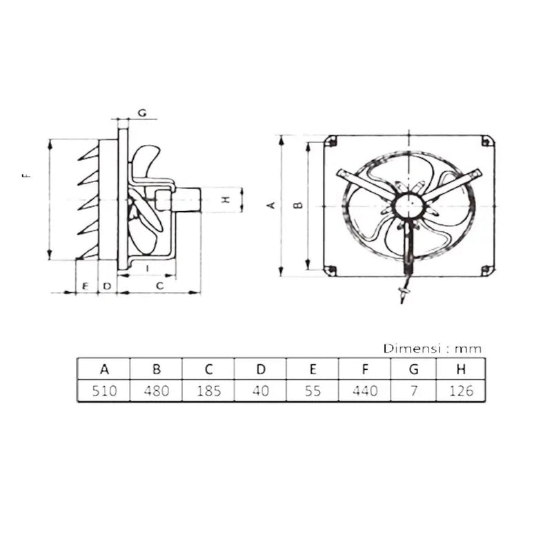 KIPAS VENTILASI Kipas Ventilasi KDK Wall Exhaust Fan 40AAS KDK OSCARLIVING