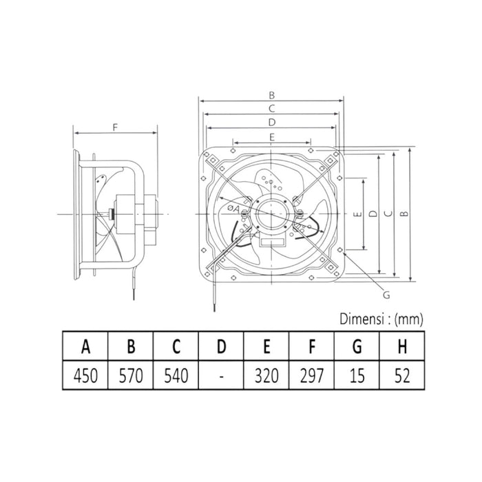 KIPAS VENTILASI Kipas Ventilasi KDK Wall Exhaust Fan 45GSC KDK OSCARLIVING