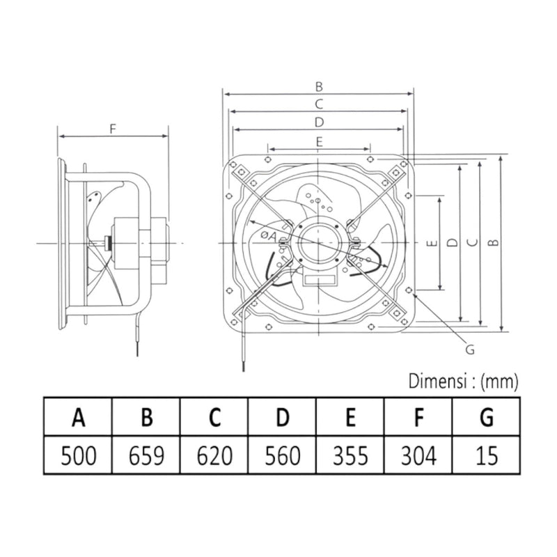 KIPAS VENTILASI Kipas Ventilasi KDK Wall Exhaust Fan 50GTC KDK OSCARLIVING