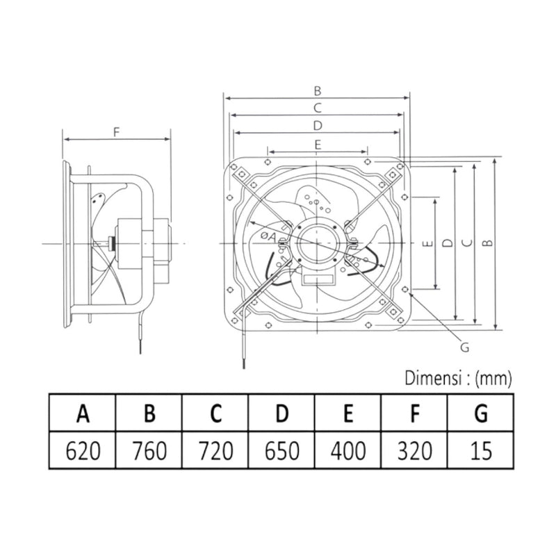 KIPAS VENTILASI Kipas Ventilasi KDK Wall Exhaust Fan 60GSC KDK OSCARLIVING