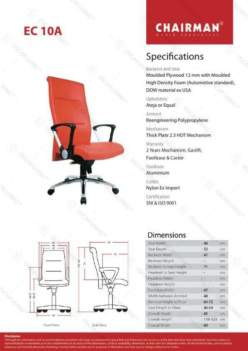 Kursi Direktur Kursi Kantor Chairman Flex EC10A CHAIRMAN OSCARLIVING