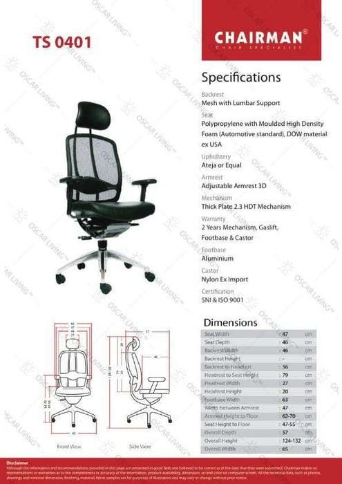 Kursi Direktur Kursi Kantor Chairman Topstar HN0401 CHAIRMAN OSCARLIVING