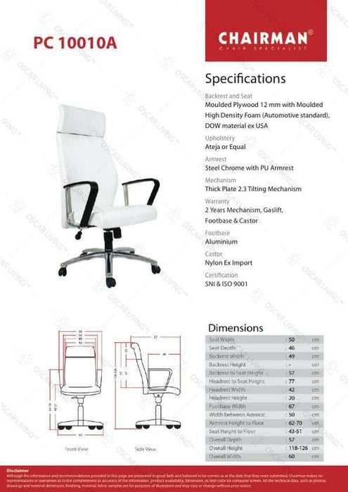 Kursi Direktur Kursi Kantor Chairman PC10010A CHAIRMAN OSCARLIVING