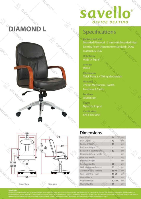 Kursi Direktur Kursi Kantor Savello Diamond LCA SAVELLO OSCARLIVING