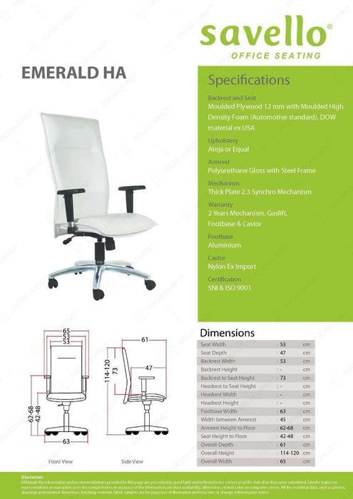Kursi Direktur Kursi Kantor Savello Emerald HA SAVELLO OSCARLIVING
