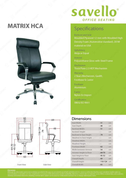 Kursi Direktur Kursi Kantor Savello Matrix HCA SAVELLO OSCARLIVING