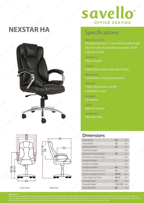 Kursi Direktur Kursi Kantor Savello Nexstar HA SAVELLO OSCARLIVING