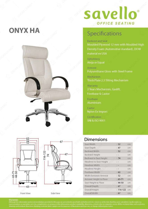 Kursi Direktur Kursi Kantor Savello Onyx HA SAVELLO OSCARLIVING