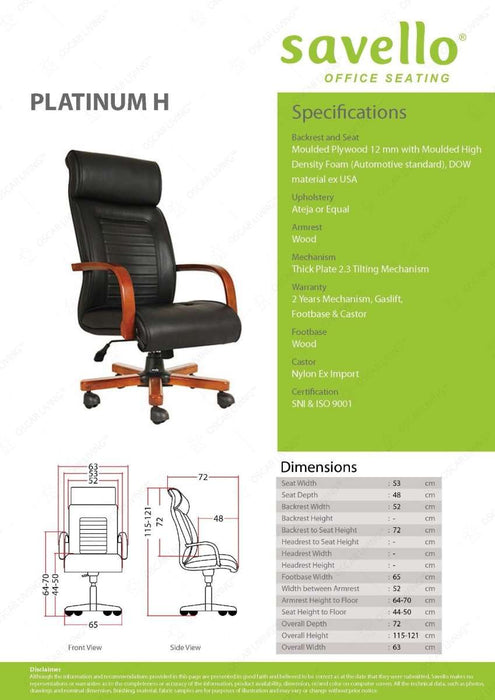 Kursi Direktur Kursi Kantor Savello Platinum H SAVELLO OSCARLIVING