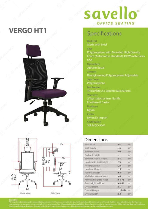 Kursi Direktur Kursi Kantor Savello VERGO HT1 SAVELLO OSCARLIVING