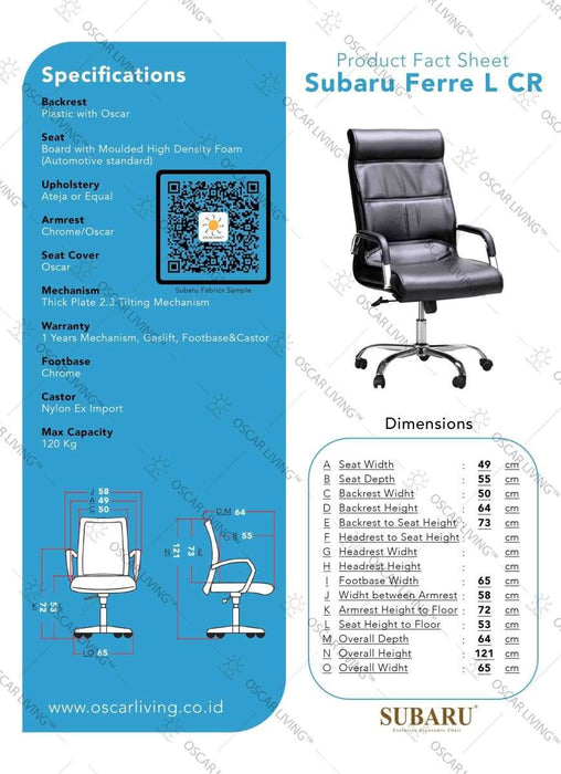 Kursi Direktur Kursi Kantor Subaru Ferre L CR SUBARU OSCARLIVING