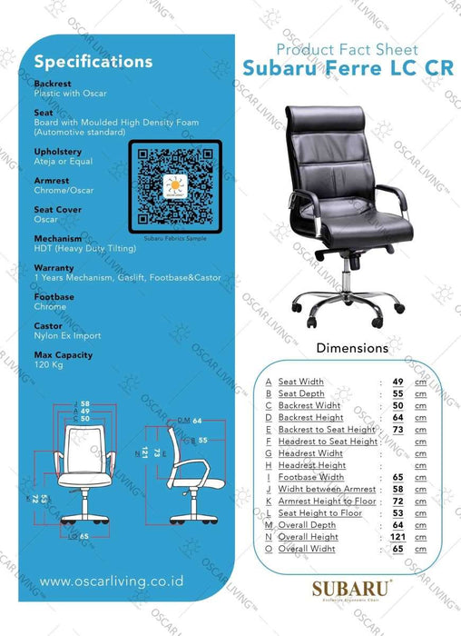Kursi Direktur Kursi Kantor Subaru Ferre LC CR SUBARU OSCARLIVING