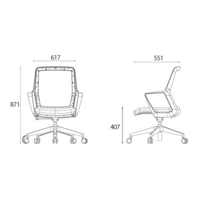 Kursi kantor Kursi Kantor Firm Flo Frame Black FIRM OSCARLIVING