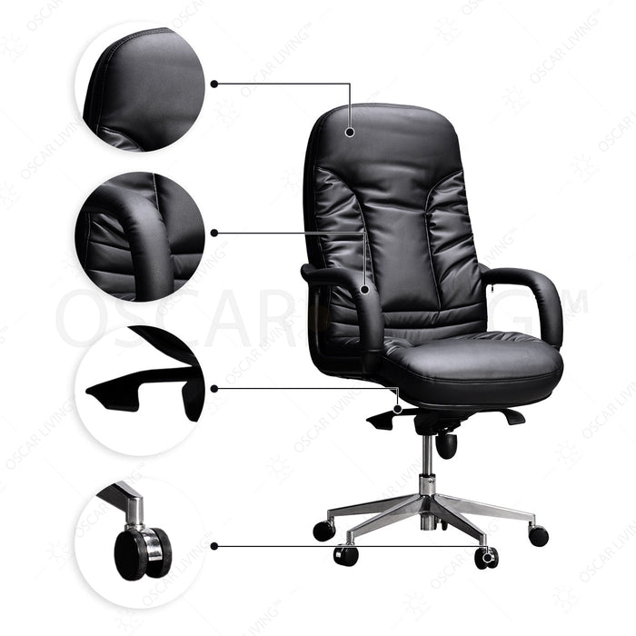Kursi Manager Kursi Kantor Indachi D600 AL HDT Leather INDACHI OSCARLIVING