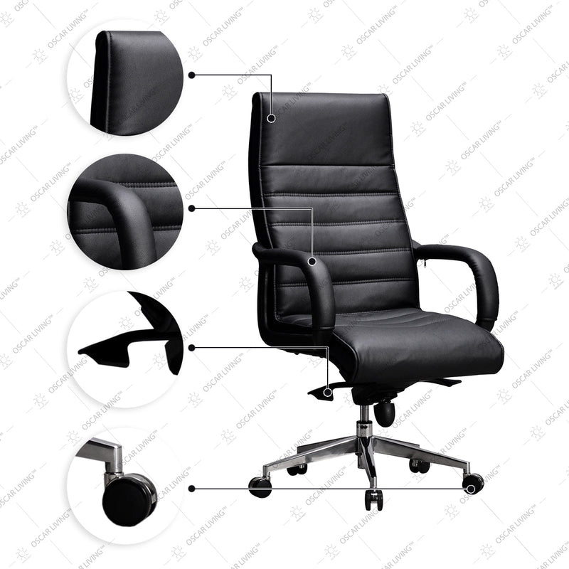 Kursi Manager Kursi Kantor Indachi D680 AL HDT Leather INDACHI OSCARLIVING