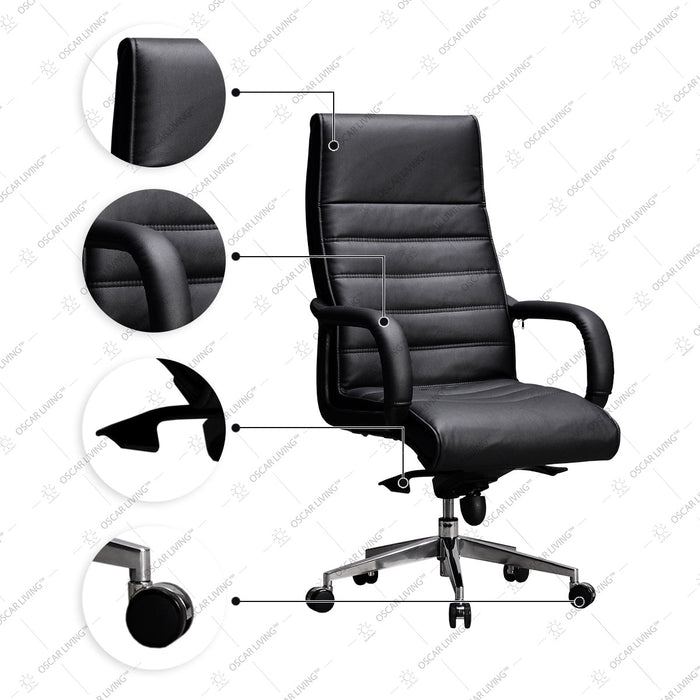 Kursi Manager Kursi Kantor Indachi D680 AL HDT Leather INDACHI OSCARLIVING