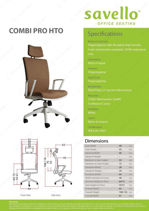 Kursi Manager Kursi Kantor Savello Combi Pro HT0 SAVELLO OSCARLIVING