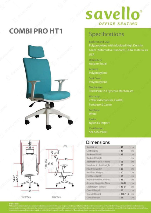 Kursi Manager Kursi Kantor Savello Combi Pro HT1 SAVELLO OSCARLIVING