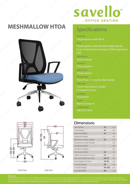 Kursi Manager Kursi Kantor Savello Meshmallow HT0A SAVELLO OSCARLIVING